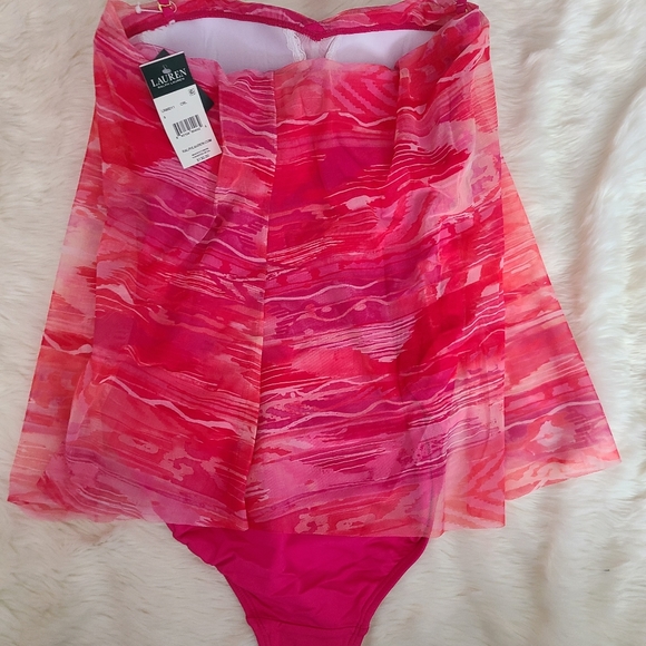 Ralph Lauren Coral Reef Calypso Flyaway One-Piece Swimimsuit, size 6 - Picture 4 of 5